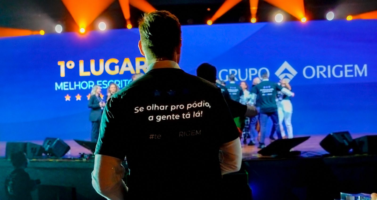 Grupo Origem na convenção Safra Invest, 1º lugar, melhor escritório